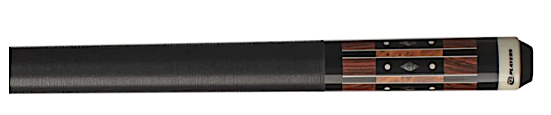 Players G-4144 Two Piece Midnight Black w/overlays Pool Cue