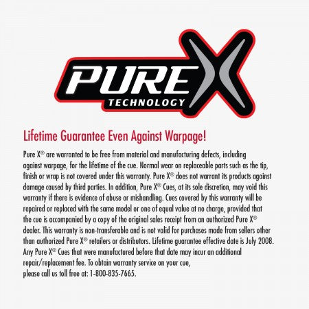 Pure X HXTE6 58 in. Billiards Pool Cue Stick