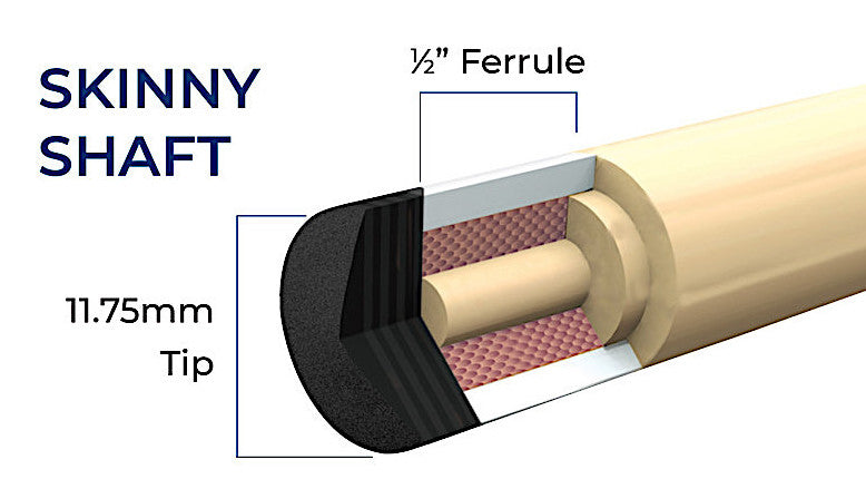 Players Pool Cue with PureX Low-Deflection Shaft -Skinny
