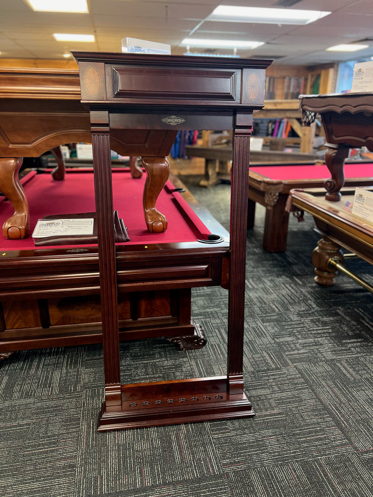 (SOLD) Used 9' Brunswick Windsor Pool Table with Matching Cue Rack and Ball Rack