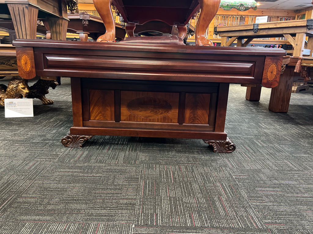 (SOLD) Used 9' Brunswick Windsor Pool Table with Matching Cue Rack and Ball Rack