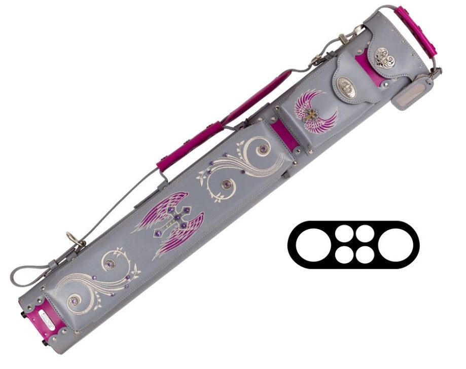 InStroke ISXL 2Bx4S Black/Pink Billiards Pool Cue Stick Case