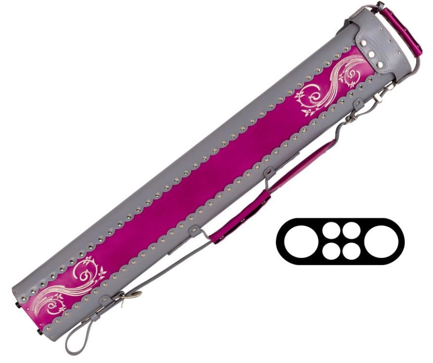 InStroke ISXL 2Bx4S Black/Pink Billiards Pool Cue Stick Case