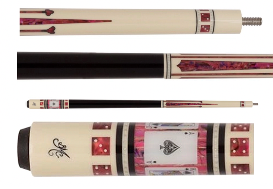 Meucci MECAS09-B White Stain Pool Cue
