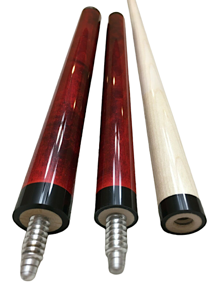 Meucci Pogo Three-Piece Jumping Billiards Pool Cue Stick (Red)