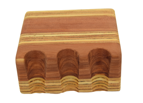 Exotic Wood Cue Claw - 3 Cue - Horizontal Designs