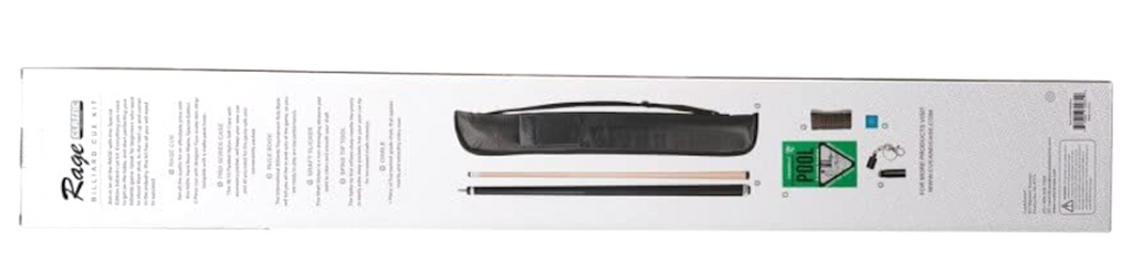 Rage Pro Series Kit RGPSBLK - Pool Cue, Case, Chalk & More!