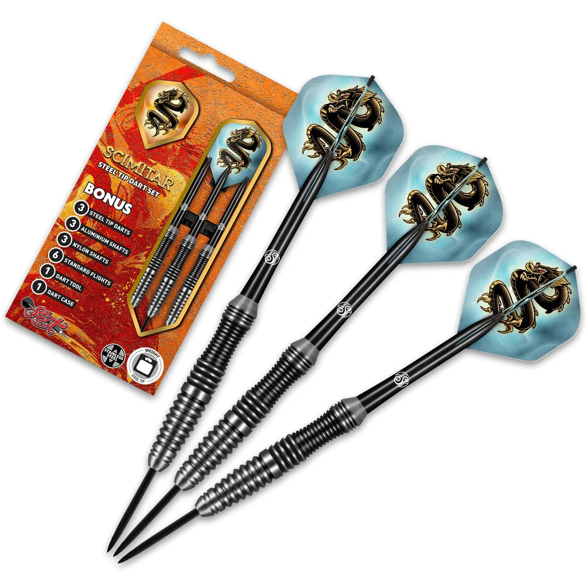 Scimitar Stainless Steel Tip Dart Set 22gm