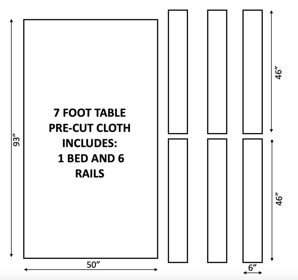 SRS Worsted High Speed Pre-Cut Pool Table Billiard Felt Cloth (90/10 Blend)