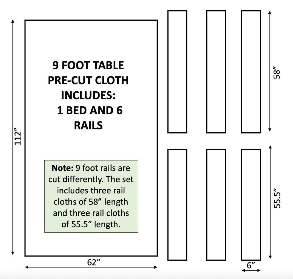 SRS Worsted High Speed Pre-Cut Pool Table Billiard Felt Cloth (90/10 Blend)