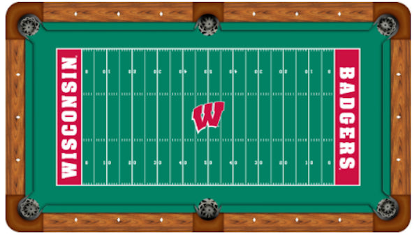 8' Wisconsin Badgers Pool Table Cloth Felt - Professional Worsted Wool Billiards