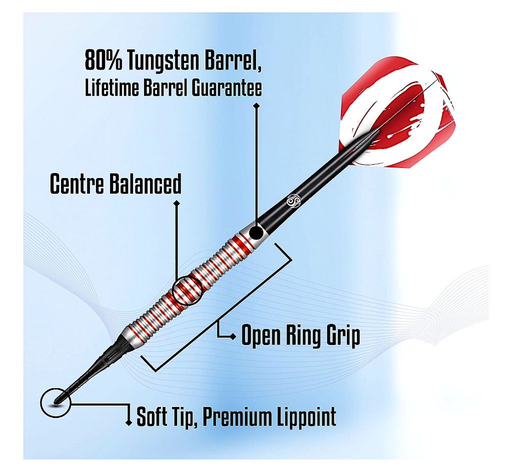 ZESF-20 Shot! Zen Enso Pro Throwing Darts Soft Tip Set