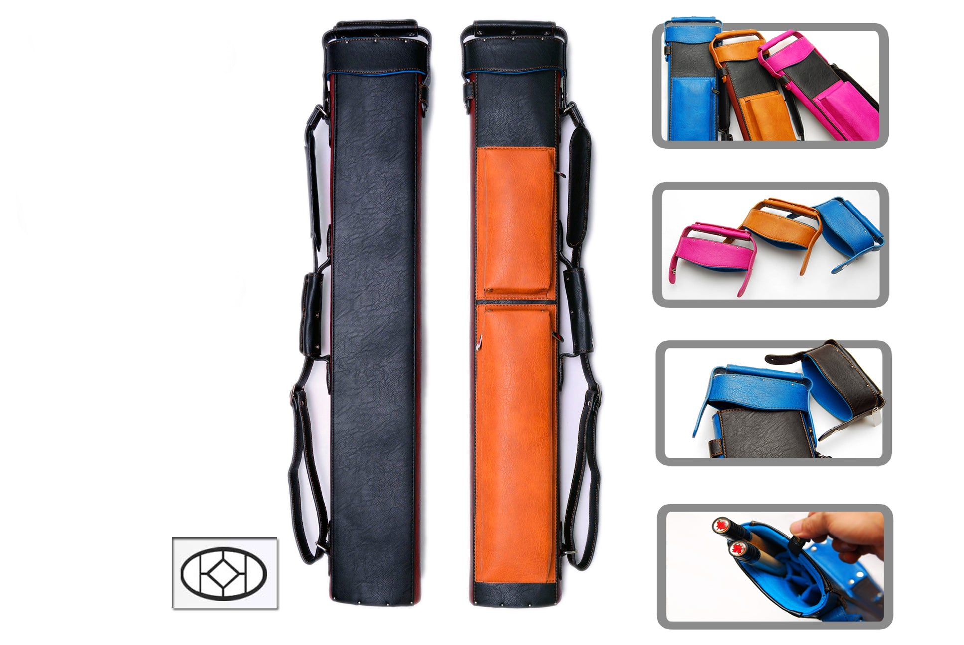 Delta Cue 033-017-7-BN 2Bx5S Brown Billiards Pool Cue Stick Case - coolpooltables.com