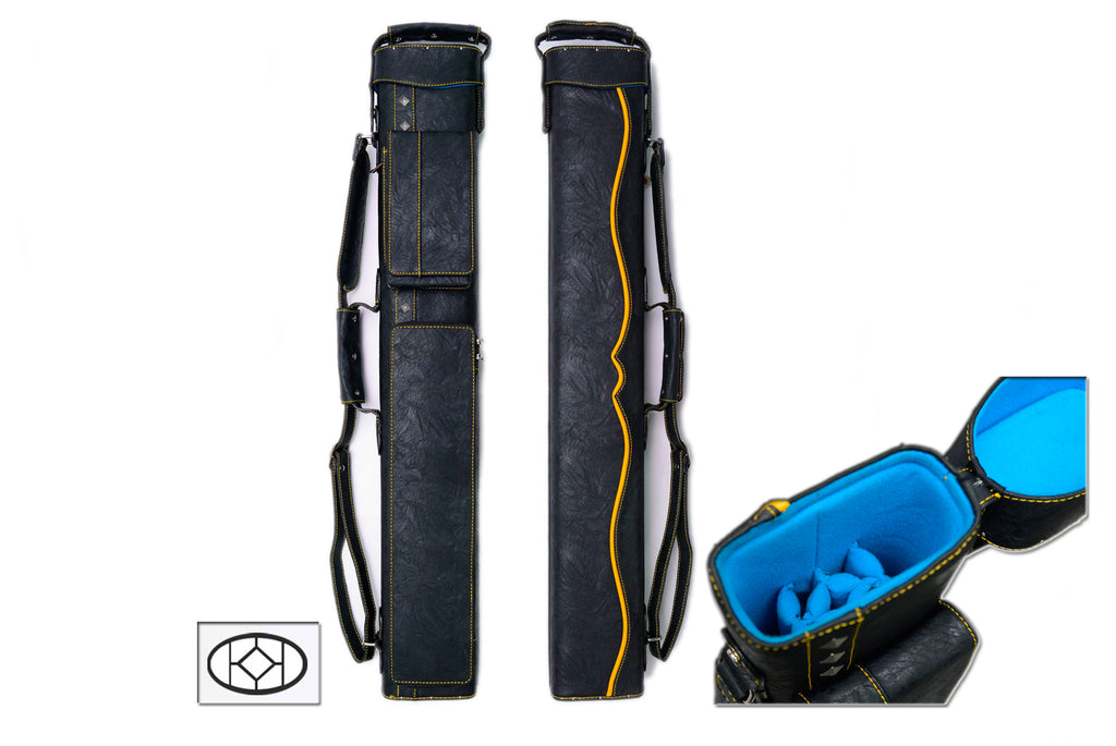 Delta Cue 033-018-7-YL 2Bx5S Black/Yellow Billiards Pool Cue Stick Case