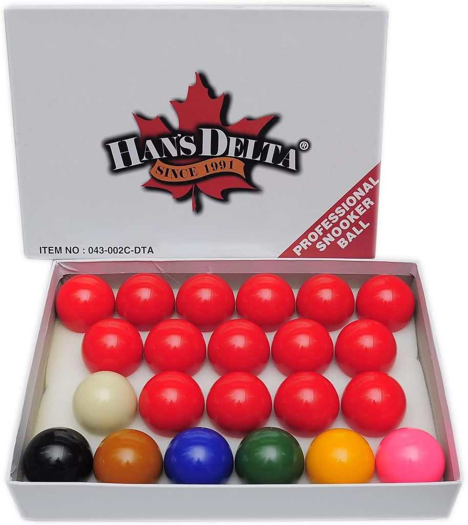 Delta Professional Snooker Billiard Balls Set, 2 1/16-Inch, Complete 22 Ball Set