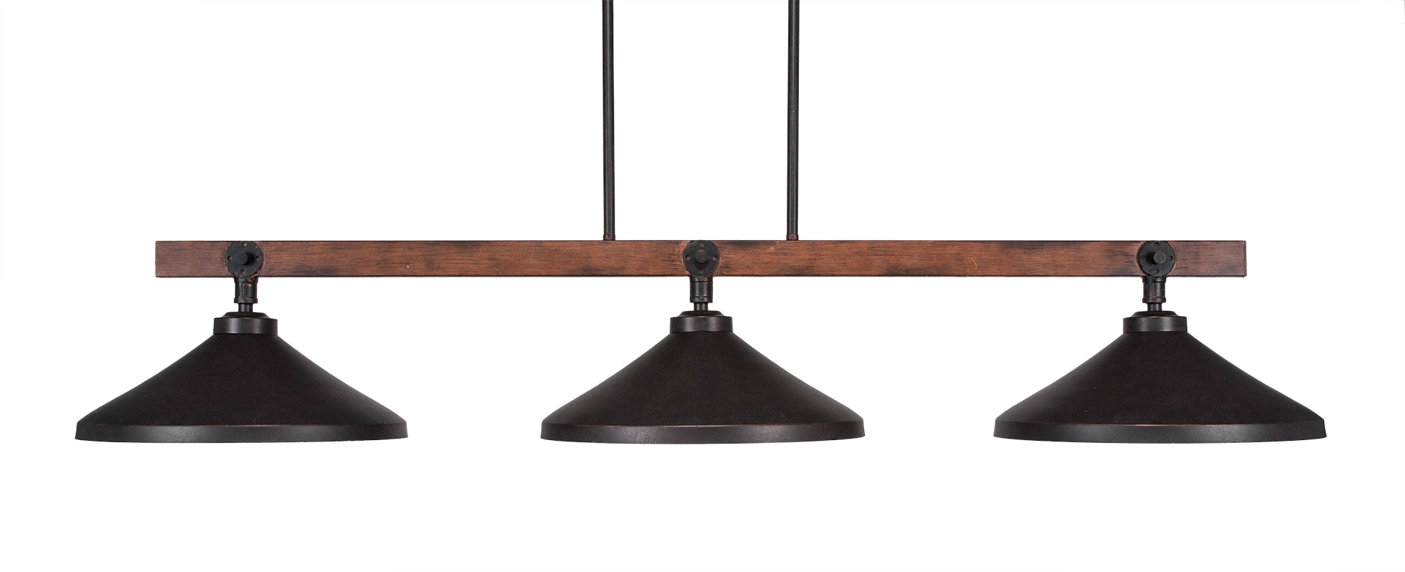 Toltec 1143-422-DG Portland 3 Bulbs Bar Billiards Pool Table Island Light - coolpooltables.com