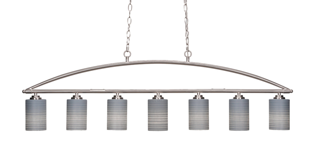 Toltec 2437-BN-4062 Marquise 7 Bulbs Bar Billiards Pool Table Island Light