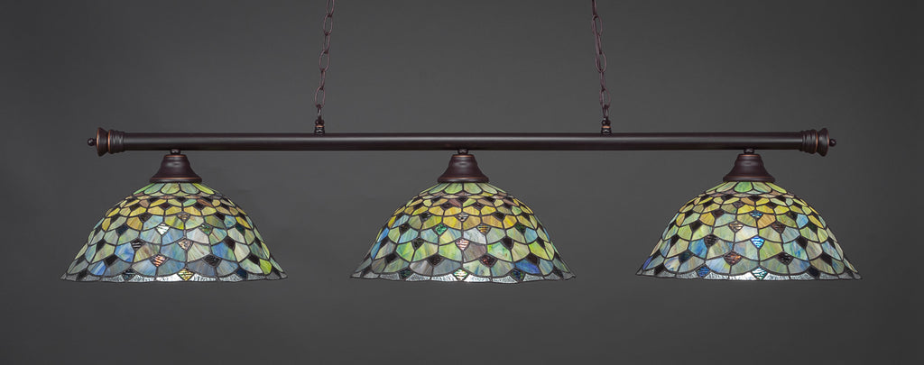 Toltec 373-DG-996 Oxford 3 Bulbs Bar Billiards Pool Table Island Light