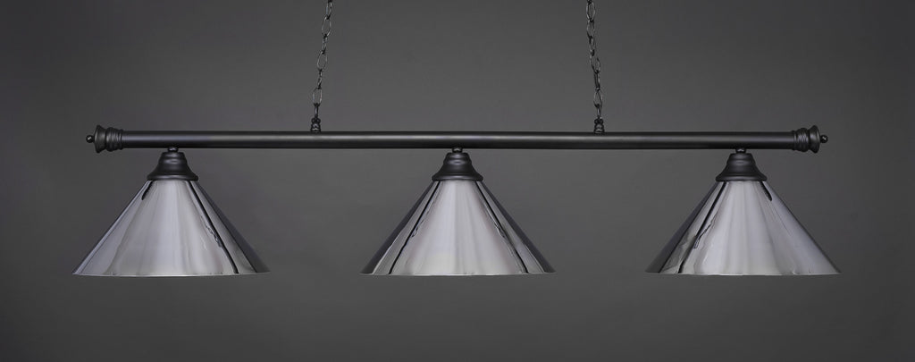 Toltec 373-MB-420-CH Oxford 3 Bulbs Bar Billiards Pool Table Island Light
