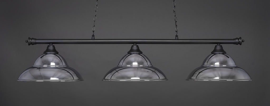 Toltec 373-MB-429-CH Oxford 3 Bulbs Bar Billiards Pool Table Island Light
