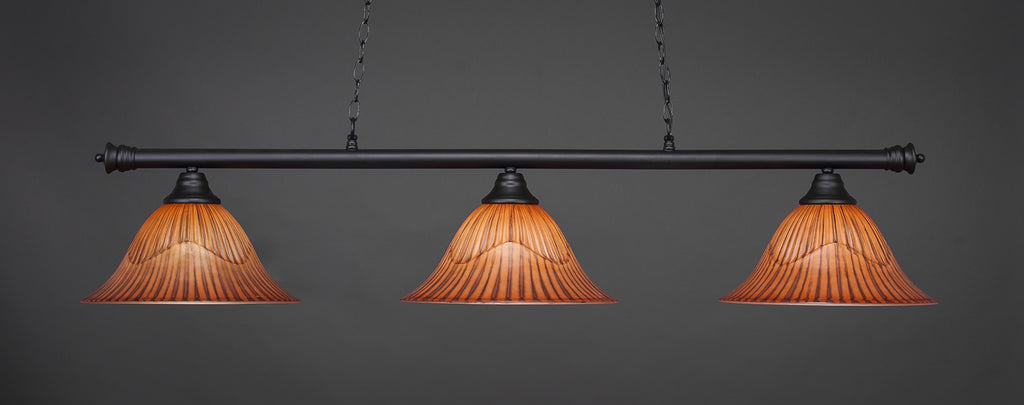 Toltec 373-MB-58319 Oxford 3 Bulbs Bar Billiards Pool Table Island Light