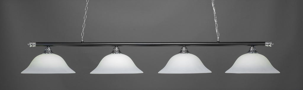 Toltec 374-CHMB-612 Oxford 4 Bulbs Bar Billiards Pool Table Island Light