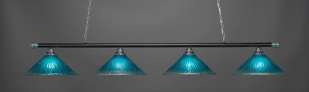 Toltec 374-CHMB-715 Oxford 4 Bulbs Bar Billiards Pool Table Island Light