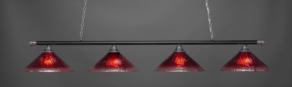 Toltec 374-CHMB-716 Oxford 4 Bulbs Bar Billiards Pool Table Island Light