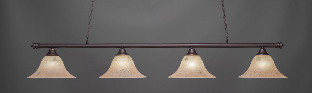 Toltec 374-DG-53318 Oxford 4 Bulbs Bar Billiards Pool Table Island Light