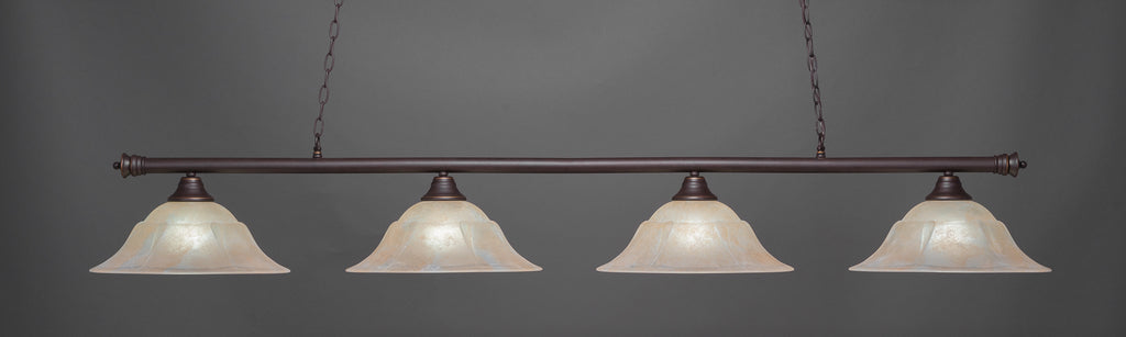 Toltec 374-DG-53613 Oxford 4 Bulbs Bar Billiards Pool Table Island Light