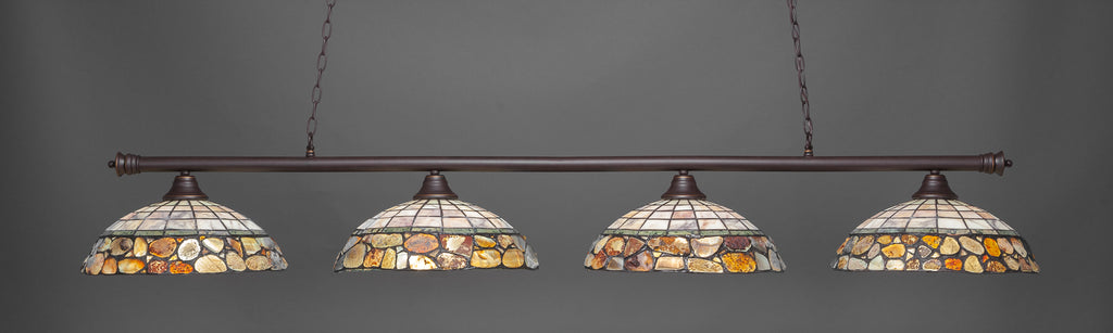 Toltec 374-DG-973 Oxford 4 Bulbs Bar Billiards Pool Table Island Light