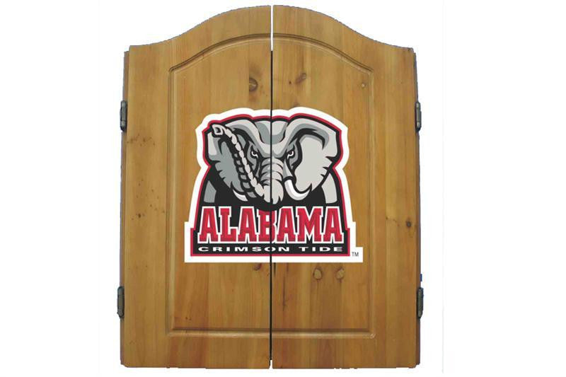 Alabama Crimson Tide Dartboard Cabinet Set