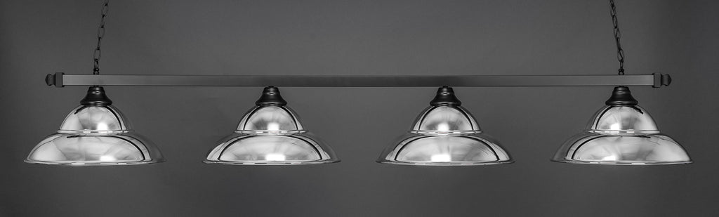 Toltec 804-MB-429-CH Square 4 Bulbs Bar Billiards Pool Table Island Light
