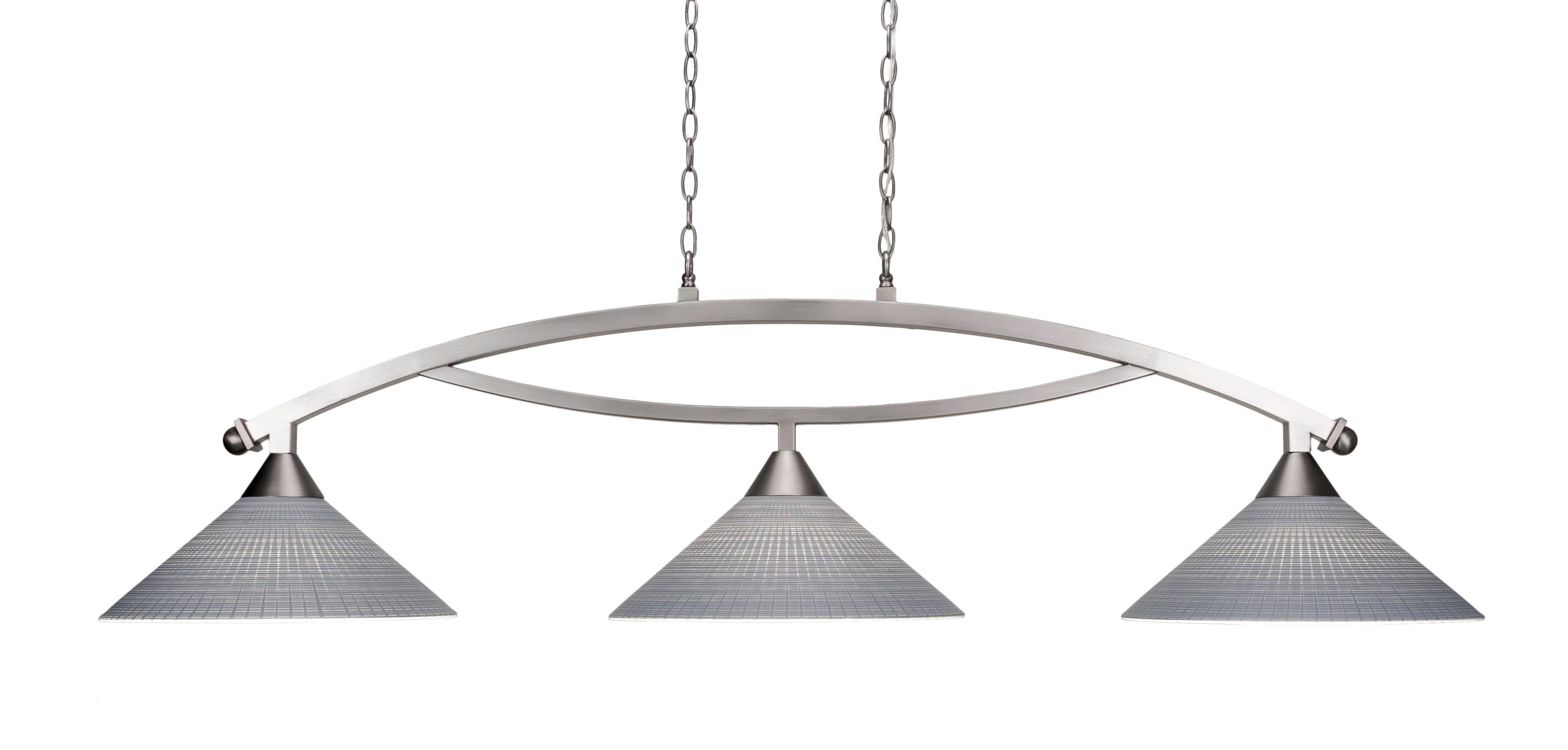 Toltec 873-BN-4012 Bow 3 Bulbs Bar Billiards Pool Table Island Light - coolpooltables.com