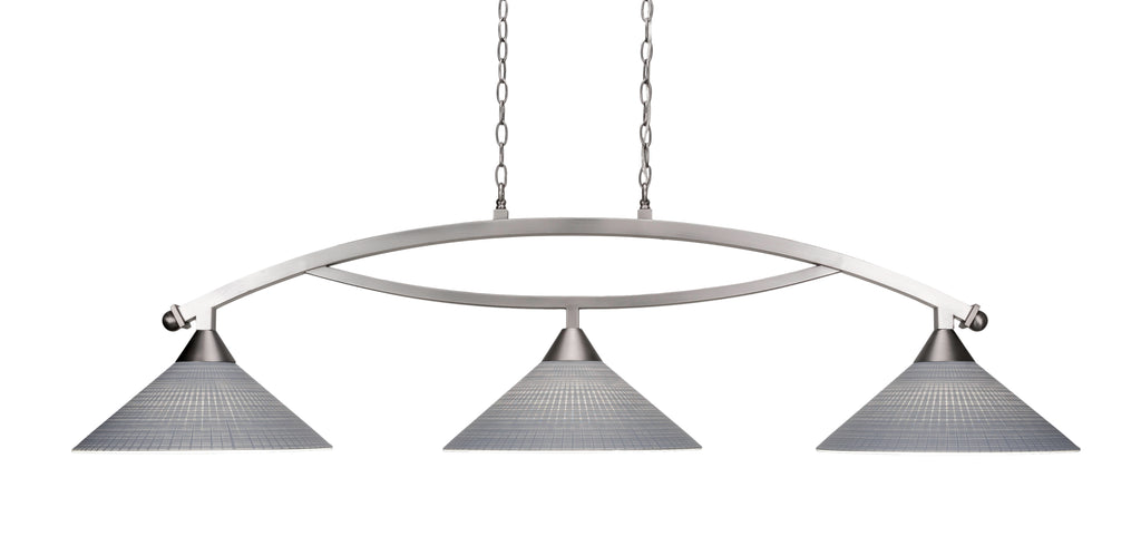 Toltec 873-BN-4012 Bow 3 Bulbs Bar Billiards Pool Table Island Light