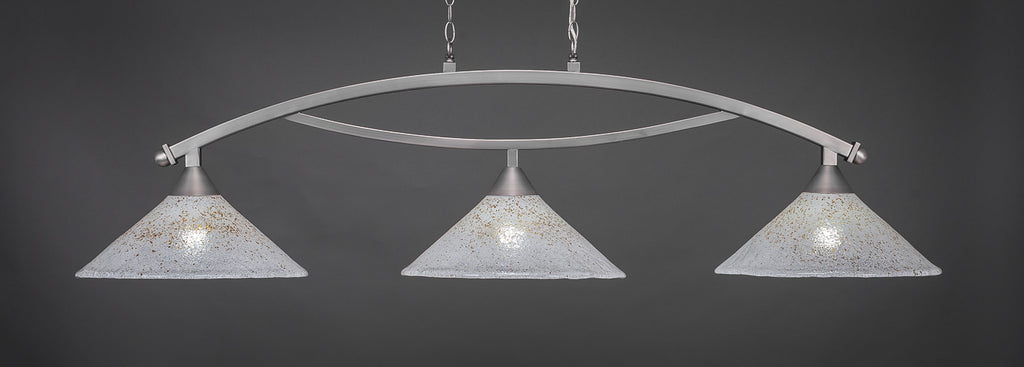 Toltec 873-BN-714 Bow 3 Bulbs Bar Billiards Pool Table Island Light