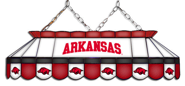 Arkansas Razorbacks Stained Glass Pool Table Light
