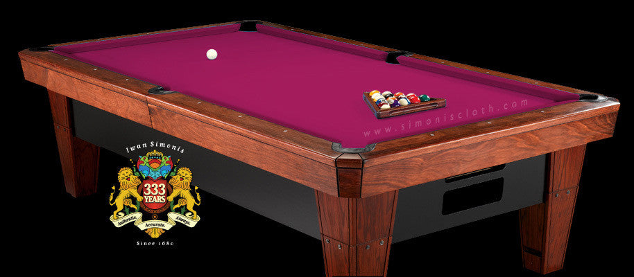 8' Simonis 860 Pool Table Cloth - Fushia