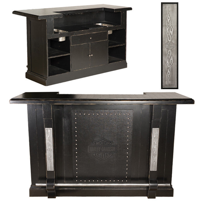 Harley-Davidson¨ Bar & Shield Flames Bar - Vintage Black Finish