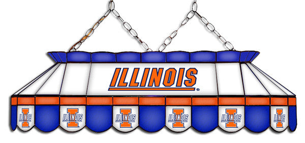 Illinois Fighting Illini Stained Glass Pool Table Light