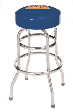 Illinois Fighting Illini Chrome Barstool