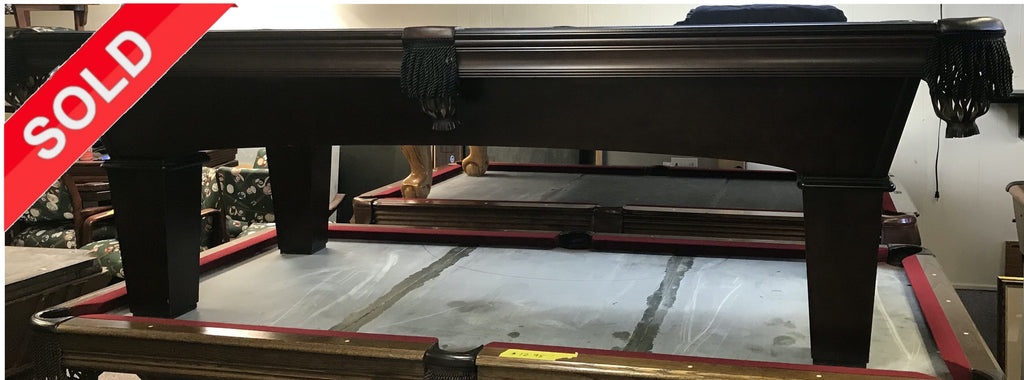 (SOLD) Used 8' Olhausen Pool Table in Rosewood finish