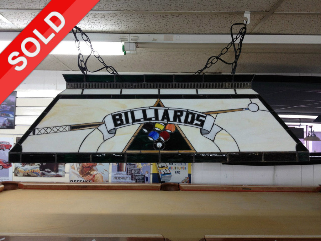 Used 42" Billiards Stained Glass Pool Table Light