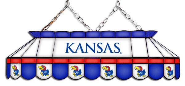 Kansas Jayhawks Stained Glass Pool Table Light