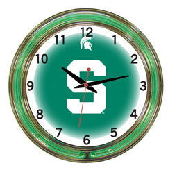 Michigan State Spartans 18" Neon Clock
