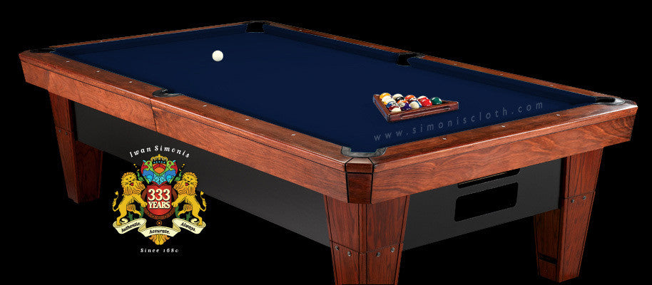 8' Simonis 860 Pool Table Cloth - Marine Blue