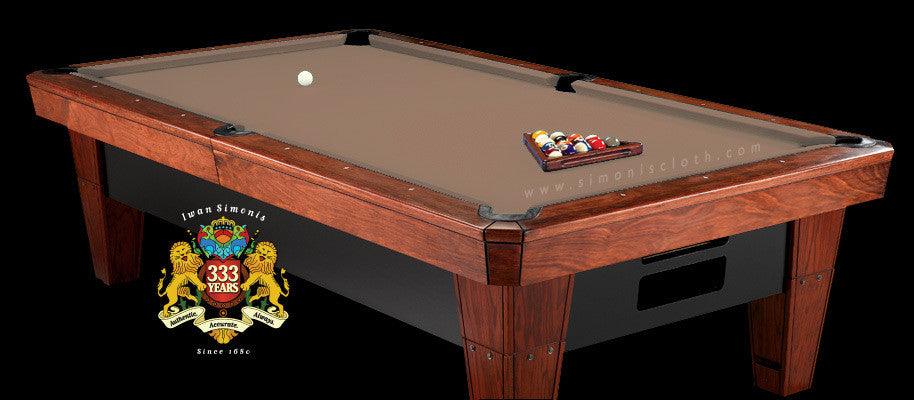 Pro 8' Simonis 860 Pool Table Cloth - Mocha