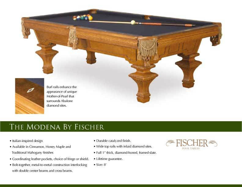 Fischer Modena Pool Table