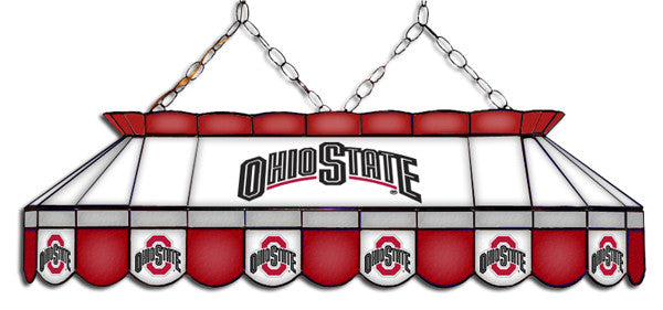 Ohio State Buckeyes Stained Glass Pool Table Light
