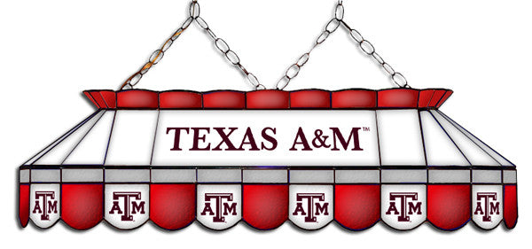 Texas A&M Aggies Stained Glass Pool Table Light